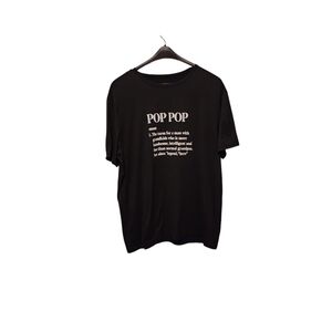 SHEIN Black Tee with White Graphic Pop, Pop